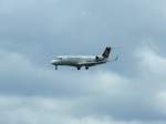 Ein Lufthansa City Line Canadair Jet bei der Landung in Stuttgart am 03.06.2008