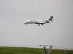 Eine Canadair Regional Jet 700 im Landeanflug auf Dsseldorf (DUS). (14.07.2008)