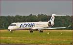ADRIA S5-AAL, Bombardier CRJ900 rollt zum Start auf Maribor Flughafen MBX.