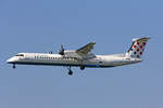 Croatia Airlines, 9A-CQC, Bombardier DHC-8 402, msn: 4258,  Istra ,  Bravo Vatreni  Fussball Sticker, 05.September 2018, ZRH Zürich, Switzerland.