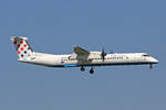 Croatia Airlines, 9A-CQF, Bombardier DHC-8 402, msn: 4301,  Primorje ,  Bravo Vatreni  Fussball Sticker, 05.September 2018, ZRH Zürich, Switzerland.