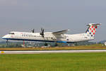 Croatia Airlines, 9A-CQF, Bombardier DHC-8 402, msn: 4301,  Primorje ,  Bravo Vatreni Fussball Sticker, 06.Juli 2019, ZRH Zürich, Switzerland.