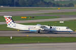Croatia Airlines, 9A-CQF, Bombardier DHC-8 402, msn: 4301,  Primorje ,  Bravo Vatreni Fussball Sticker, 04.September 2021, ZRH Zürich, Switzerland.