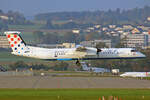 Croatia Airlines, 9A-CQF, Bombardier DHC-8 402, msn: 4301,  Primorje ,  Bravo Vatreni Fussball Sticker, 16.Oktober 2021, ZRH Zürich, Switzerland.