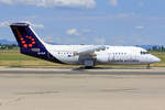 Brussels Airlines, OO-DJP, BAe Avro RJ85, msn: E2287, 09.Juli 2012, LYS Lyon, France.