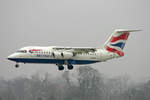 British Airways CitiExpress, G-GNTZ, BAe 146-200, msn: E2036, 14.Januar 2006, GVA Genève, Switzerland.