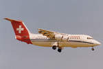 Crossair, HB-IXC, BAe 146-200, msn: E2072, September 1991, ZRH Zürich, Switzerland.