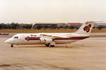 Thai Airways, HS-TBM,  BAe 146-300, msn: E3206, Juni 1992, DMK Bangkok Don Mueang, Thailand.
