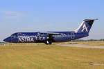 Astra Airlines, SE-DIZ, BAe 146-300, msn: E3206,  Maja , 18.August 2012, MUC München, Germany.