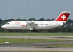 Swiss European Air Lines, HB-IXR, BAe 146-300 / Avro RJ-100 (Hohe Winde-1204m), 2008.08.31, DUS, Düsseldorf, Germany