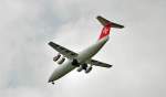 BAe System Avro 146 - RJ 100, Kennzeichen HB-IXT, Swiss International Airline, beim Anflug auf Dsseldorf - 07.06.2010