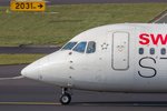 Swiss (LX-SWR), HB-IYU  Pizzo Barone , BAe / Avro, 146-300 / RJ-100 (Bug/Nose ~ SA-Lkrg.), 10.03.2016, DUS-EDDL, Düsseldorf, Germany