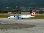 DHC8-402Q Dash 8 der Austrian Arrows (OE-LGB) fotografiert am Flughafen Innsbruck Kranebitten am 08.03.08.