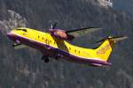 Welcome Do-328 OE-GBB nach dem Takeoff auf 26 in INN / LOWI / Innsbruck am 29.03.2014