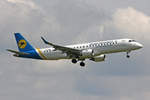 Ukraine International Airlines, UR-EMC, Embraer Emb-190STD, msn: 19000589, 15.Juli 2018, ZRH Zürich, Switzerland.