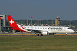 Helvetic Airways, HB-JVO, Embraer Emb-190LR, msn: 19000294, 01.August 2018, ZRH Zürich, Switzerland.