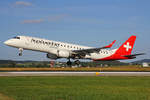 Helvetic Airways, HB-JVR, Embraer ERJ-190LR, msn: 19000435, 01.August 2019, ZRH Zürich, Switzerland.