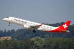 Helvetic Airways, HB-JVU, Embraer ERJ-190LR, msn: 19000048, 18.August 2019, ZRH Zürich, Switzerland.