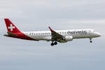 Helvetic Airways, HB-JVU, Embraer, 190LR, 17.08.2019, ZRH, Zürich, Switzerland      