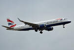 British Airways, ERJ-190-100SR, G-LCYV, BER, 19.08.2022