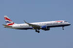 BA CityFlyer, G-LCAE, Embraer ERJ-190LR, msn: 19000539, 19.Mai 2023, AMS Amsterdam, Netherlands.