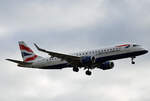 British Airways, ERJ-190-100SR, G-LCAE, BER, 13.02.2024
