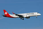 Helvetic Airways, HB-JVM, Embraer ERJ-190LR, msn: 19000349, 25.November 2023, ZRH Zürich, Switzerland.