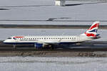 BA CityFlyer, G-LCYU, Embraer ERJ-190LR, msn: 19000674, 19.Januar 2024, ZRH Zürich, Switzerland.