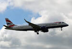 British Airways, ERJ-190-100LR, G-LCAE, BER, 29.05.2025