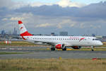 Austrian Airlines, OE-LWJ, Embraer ERJ-195LR, msn: 19000507, 28,September 2019, FRA Frankfurt, Germany.