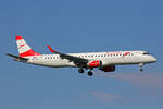 Austrian Airlines, OE-LWC, Embraer ERJ-195LR, msn: 19000350, 03.September 2022, ZRH Zürich, Switzerland.