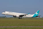 Air Dolomiti, I-ADJM, Embraer ERJ-195LR, msn: 19000258,  Butterfly di Giacomo Puccini , 19.Mai 2023, AMS Amsterdam, Netherlands.