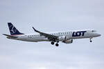 LOT Polish Airlines, SP-LNO, Embraer ERJ-195LR, msn: 19000084, 15.Januar 2024, ZRH Zürich, Switzerland.