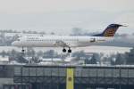 Contact Air Fokker 100 D-AFKC kurz vor der Landung in Stuttgart am 10.03.2010