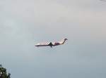Fokker 100 (FK100) der AIR BERLIN als Flug AB 6232 aus Mnchen beim Landeanflug auf Dresden-Klotzsche; 23.08.2007
