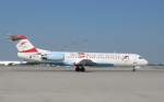 Austrian Arrows Fokker F 100 OE-LVJ Mit Kronen Zeitung Sticker Flughafen Mnchen 02.07.2010