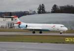 Austrian Arrows Fokker 100 OE-LVB Flughafen Salzburg 15.01.2011