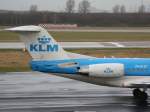 KLM cityhopper, PH-KZT, Fokker, 100 (Seitenleitwerk/Tail), 06.01.2012, DUS-EDDL, Düsseldorf, Germany 