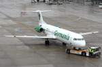 Germania F100 D-AGPL beim Pushback in DUS / EDDL / Dsseldorf am 08.10.2008