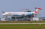 OE-LVC  Tirana  / Austrian Airlines / Fokker 100 vor der Landung in MUC aus Wien (VIE) 11.06.2014