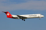 Helvetic Airways, HB-JVG, Fokker 100, 29.September 2016, ZRH Zürich, Switzerland.