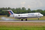 Air France (Operated by Régional), F-GLIT, Fokker 70, msn: 11541, 14.Juni 2008, BSL Basel - Mühlhausen, Switzerland.