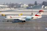 Austrian Arrows Fokker F 70 OE-LFQ Flughafen Salzburg 03.01.2009