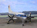 Selbst gebautes Modell der IL-14P DM-SAF, wie sie um 1960 bei der Lufthansa (DDR) flog.