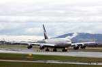 Landung Aeroflot Iljushin IL 96-300 RA-96015 Am Flughafen Salzburg 15.01.2011