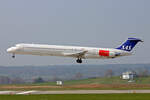 SAS Scandinavian Airlines, LN-RLF, McDonnell Douglas MD-82, msn: 49383/1236,  Finn Viking , 20.April 2006, ZRH Zürich, Switzerland.