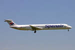 Spanair, EC-HHP, McDonnell Douglas MD-82, msn: 49501/1292, 13.Juli 2007, ZRH Zürich, Switzerland.