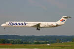 Spanair, EC-HOV, McDonnell Douglas MD-82, msn: 49416/1271,  Sunspeed , 09.Juni 2008, ZRH Zürich, Switzerland.