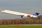 SAS Scandinavian Airlines, LN-RMD, McDonnell Douglas MD-82, msn: 49555/1402,  Fenge Viking , 10.November 2008, ZRH Zürich, Switzerland.