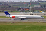 SAS Scandinavian Airlines, LN-RMT, McDonnell Douglas MD-82, msn: 53001/1815,  Jarl Viking , 24.März 2008,  ZRH Zürich, Switzerland.